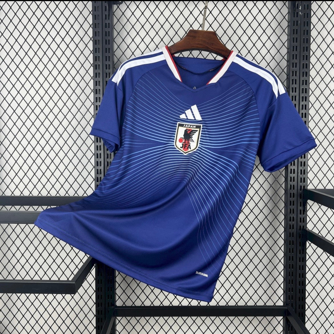 Maillot Japon Extérieur 2026 vue face Samurai Blue